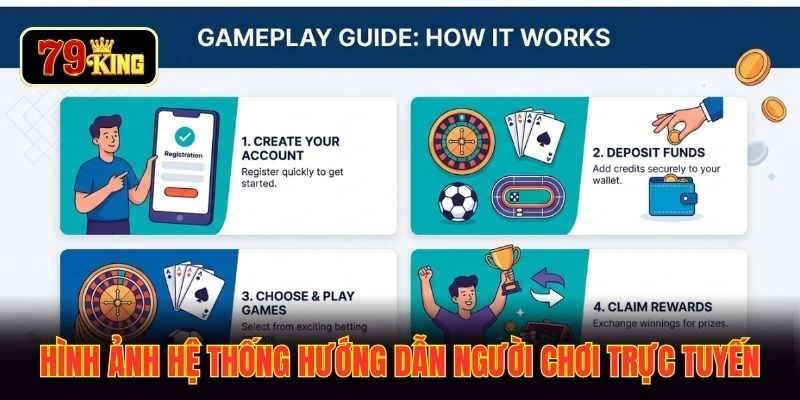 Hình ảnh hệ thống hướng dẫn người chơi trực tuyến