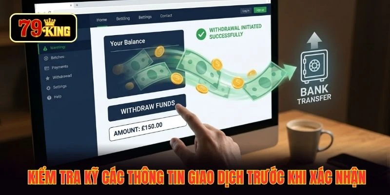 Kiểm tra kỹ các thông tin giao dịch trước khi xác nhận
