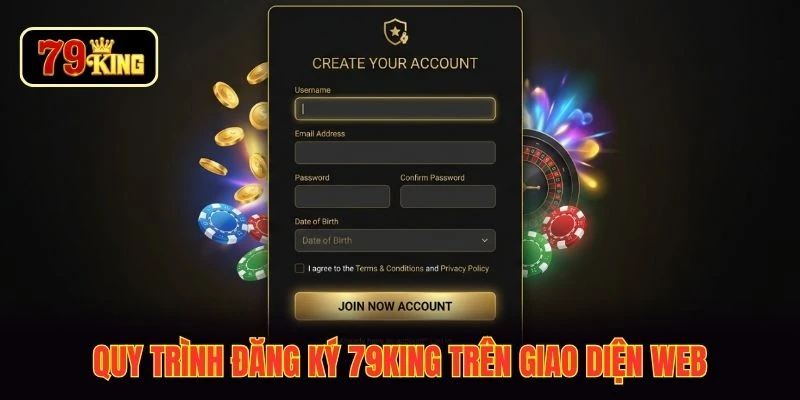 Quy trình đăng ký 79KING trên giao diện web